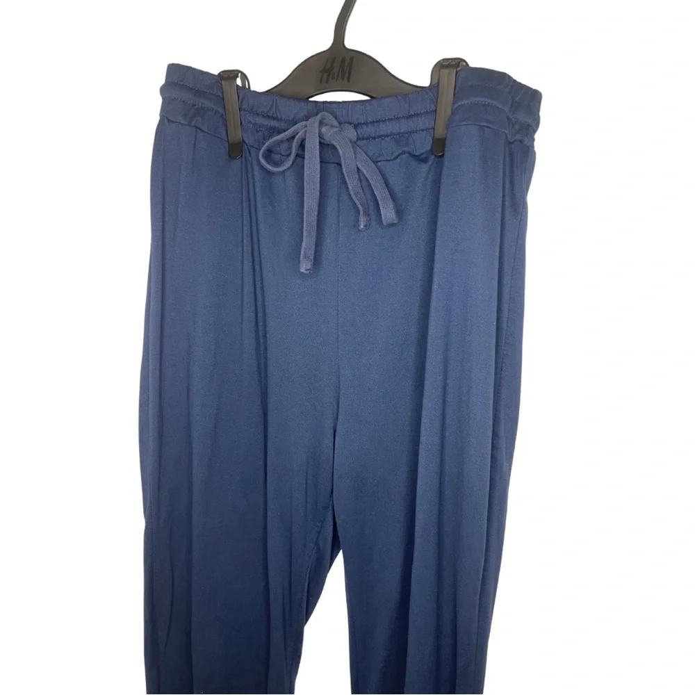 SHEIN Navy Blue Orange and Cream Colorblock Hoodie Jogger Set